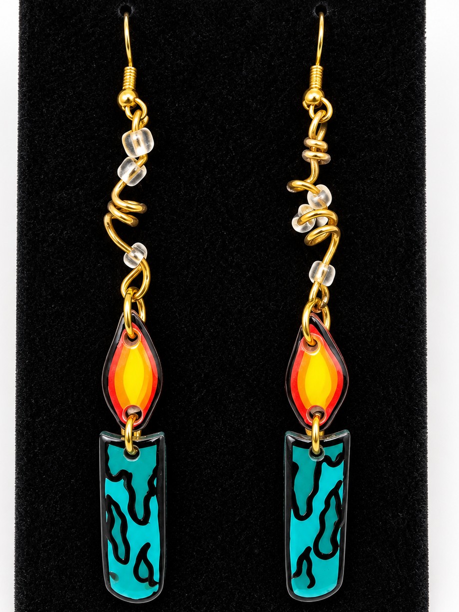 Candle Flame Earrings