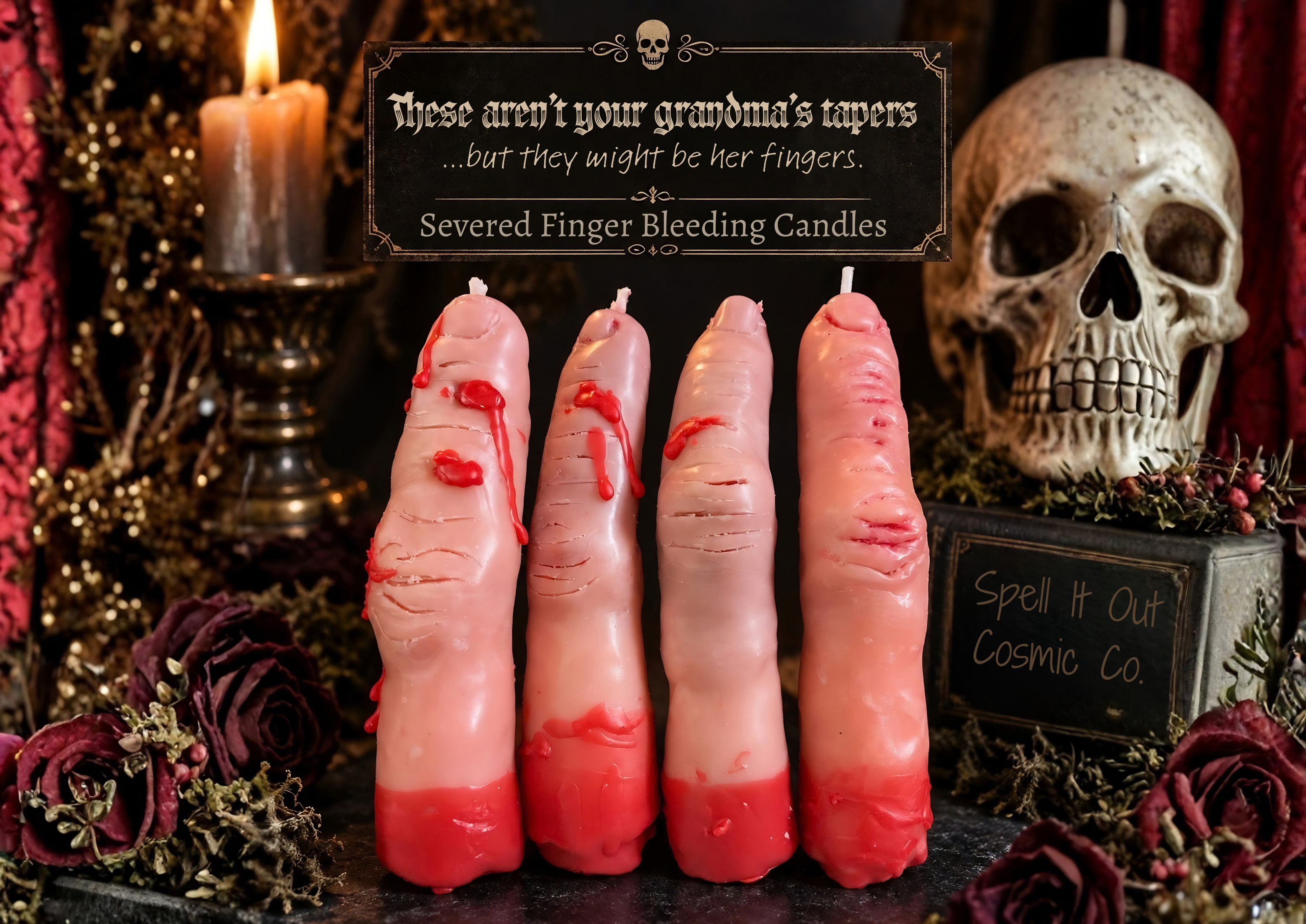 Severed Finger Candles